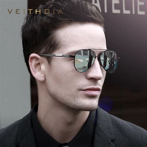 VEITHDIA gafas de sol fotocromáticas de aluminio para hombre y mujer