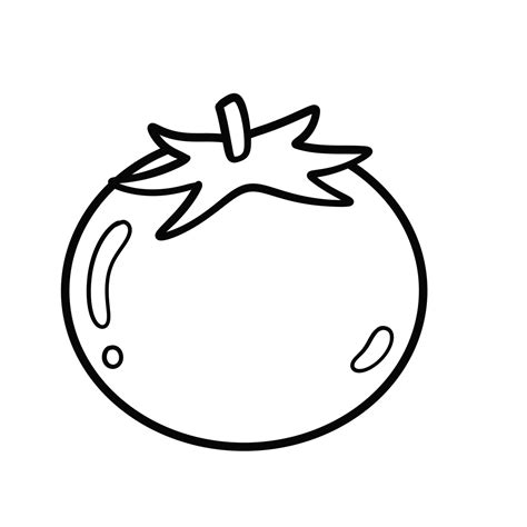 Outline doodle drawing of a tomato 37387519 PNG