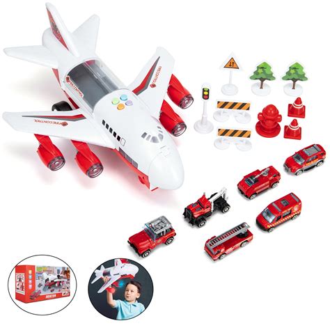 Plane Car Toys Set Children's Toy Aircraft Toys Set With 6 Cars and ...