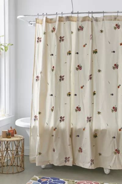 Georgine Embroidered Shower Curtain Urban Outfitters Canada