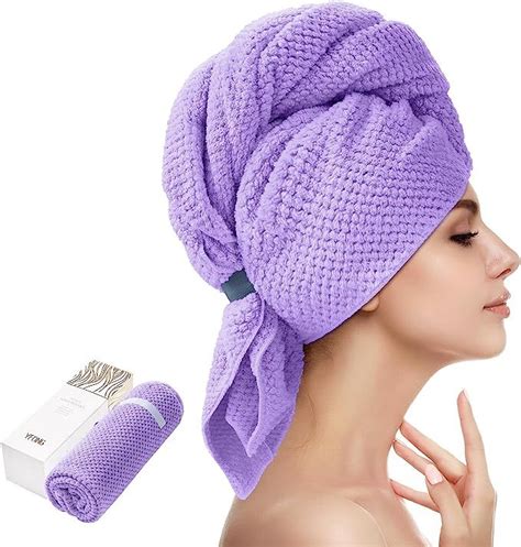 Yfong X Large Microfiber Hair Towel Wrap For Women Soft Hair Drying