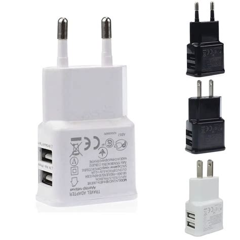 Buy V A A Eu Us Dual Usb Output Wall Charger Universal Mobile