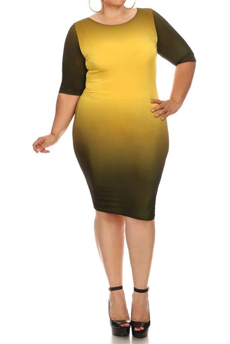 Pretty Vivid Hues Sexy Plus Size Dress Plussizefix