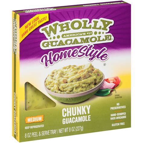 Wholly Guacamole® Homestyle Chunky Guacamole 8 Oz Tray La Comprita