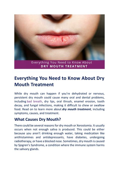 PPT - Dry Mouth Treatment - Symptoms, Treatment Cost, Recovery Time ...