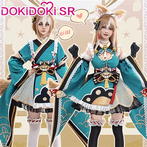 Po Goroumiss Hina Genshin Impact Cosplay Kimono Maid Dokidoki Sr