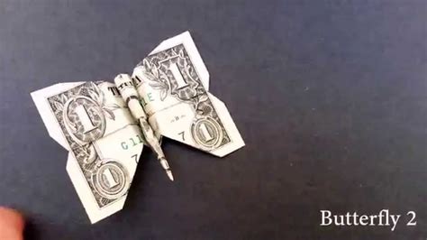 Origami Butterfly Dollar Bill Money Origami Butterflies Dollar Bill Art