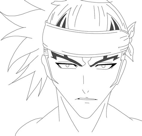 Abarai Renji Lineart By Yurusen On Deviantart