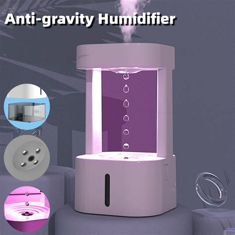 Creative Anti Gravity Water Drop Humidifier Air Conditioning Mist Spray Household Quiet Bedroom