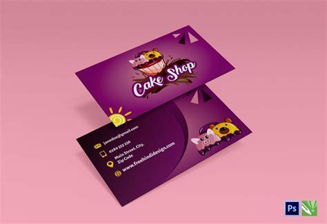 Bakery Cake Shop Business Card Template Visiting Card Design