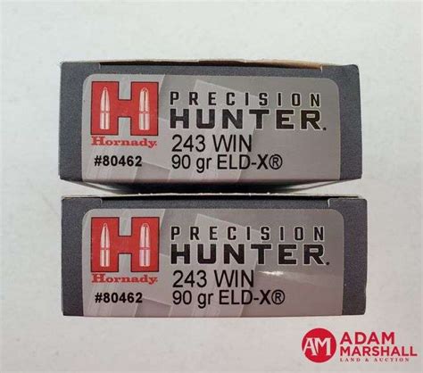 Hornady Precision Hunter 243 Win 90 Gr Eld X 2 X 20 Adam Marshall Land And Auction Llc