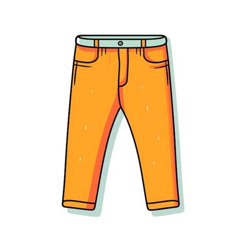 A cartoon drawing of a pair of pants with a belt that says " t ". | Premium AI-generated vector