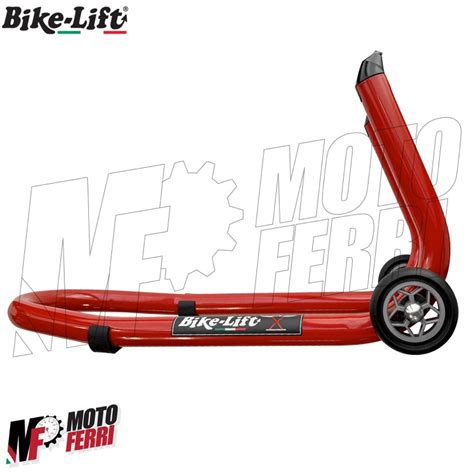 Mf Cavalletto Bike Lift Anteriore Alza Ruota Universale Moto Rosso