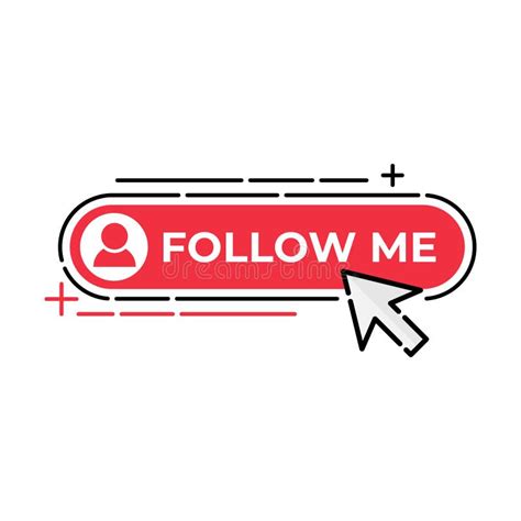 Follow Me Button Icon Vector For Social Media Follow Icon Vector