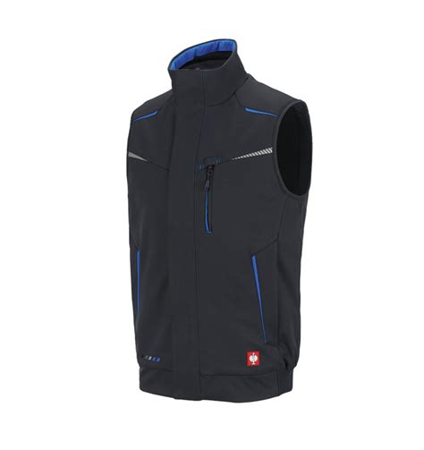 Winter Softshell Bodywarmer E S Motion Graphite Gentianblue Strauss