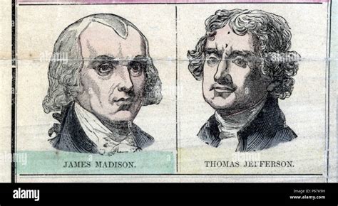 Thomas Jefferson and James madison Stock Photo - Alamy