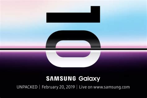 Le Samsung Galaxy S10 Sera Présenté Le 20 Février