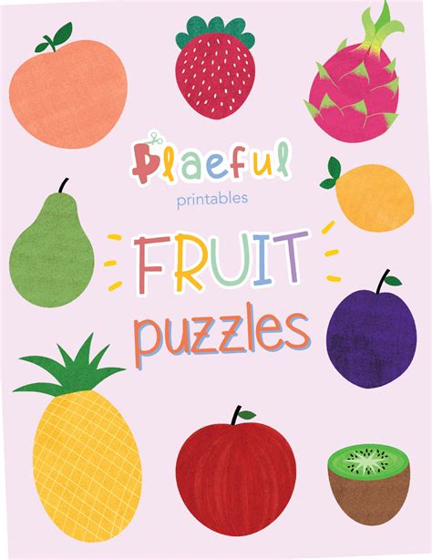 Fruit Puzzle Printable Fruit Printable Fruit Learning Color - Etsy Finland