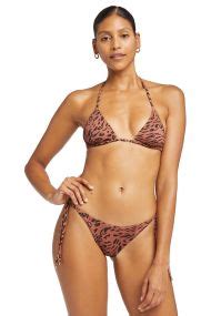 Vitamin A Terra Leopard Gia Triangle Bikini Top