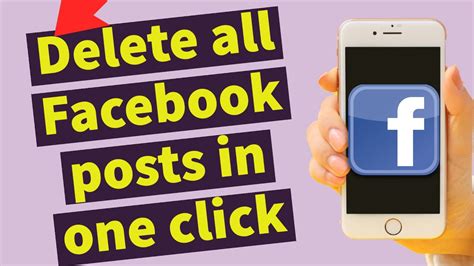 How To Quickly Delete All Facebook Posts In One Click New Update Youtube