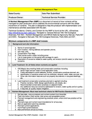 Fillable Online Nrcs Usda Cap Plan Criteria Checklist Nmp