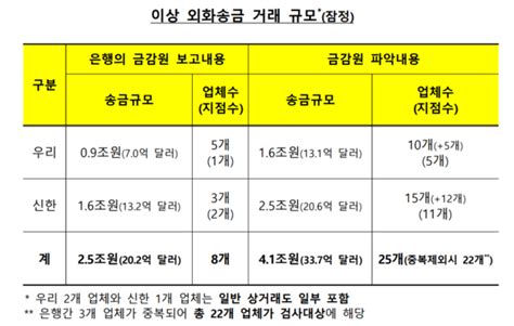 은행 이상외환거래 실제론 규모 더 컸다금감원 “엄중조치 방침”