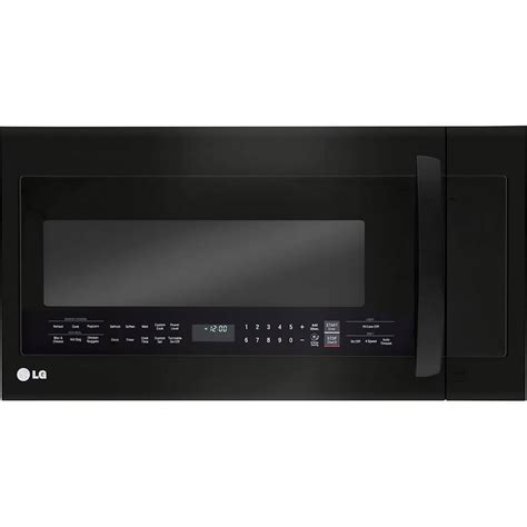 LG Electronics 2.0 cu. ft. Over the Range Microwave Oven in Matte Black Stainless Steel with ...