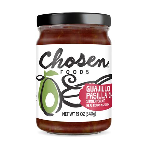 Pasilla Sauce: Guajillo Chili Simmer Sauce | Chosen Foods