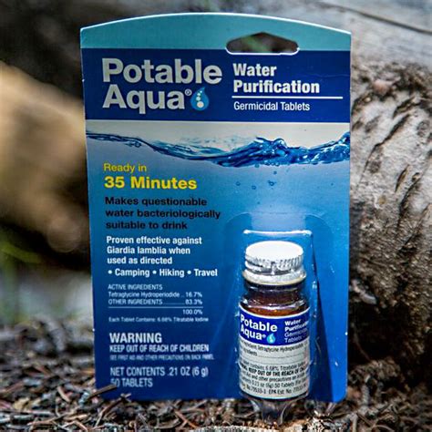 Potable Aqua Water Purification Treatment Portable