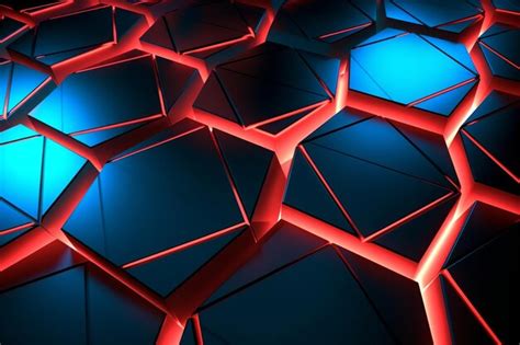 Premium AI Image | Sleek Modern Geometric Glowing Shapes Outline Background