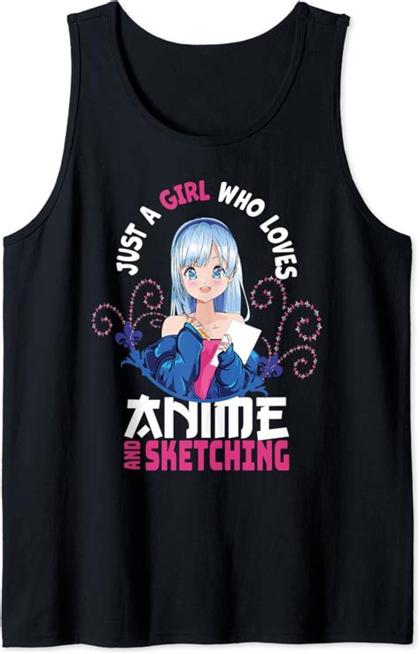 Anime And Sketching Girl Anime Drawing Art Otaku Tank Top Amazon