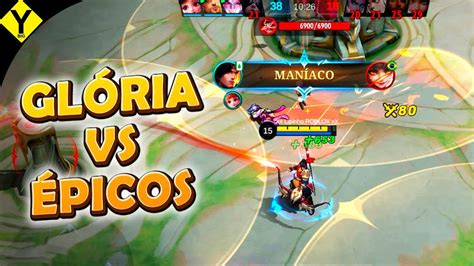 ISSO ACONTECE QUANDO UM GLÓRIA JOGA NO ÉPICO Mobile Legends Bang