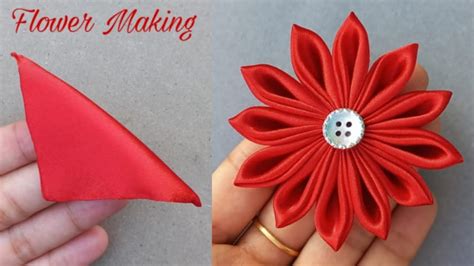 DIY How To Make An Adorable Fabric Rose Flower In Just Few Minutes