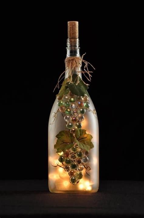 Crafting Ornamental Lights With Empty Wine Bottles With Images Wine