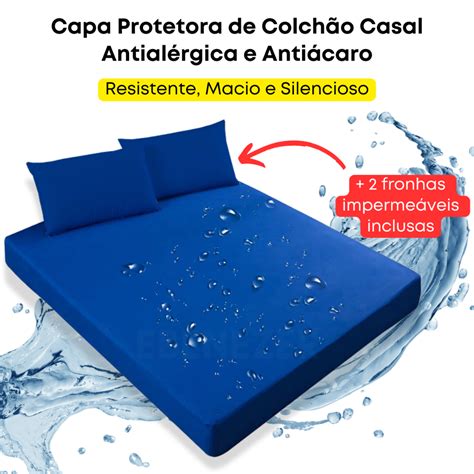 Capa Para Colch O Casal Imperme Vel Protetora Fronhas Para