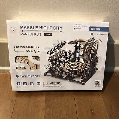 Rokr Pieces D Wooden Puzzle Marble Night City Marble Run New