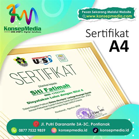 Sertifikat A4 Konsep Media