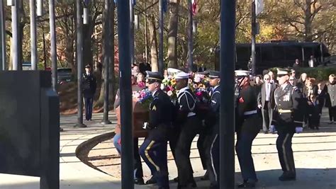 Former US first lady Rosalynn Carter’s casket arrives…