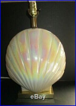 Art Deco Lamp Ceramic Mother Of Pearl Vintage Art Deco Sea Shell