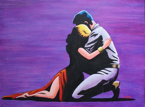 Couple Embrace Painting