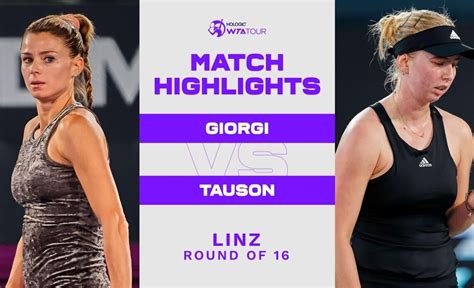 Camila Giorgi vs. Clara Tauson | 2023 Linz Round of 16 | WTA Match ...