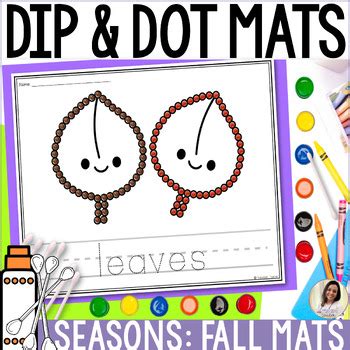 Seasons Of The Year Fall Qtip Painting Dot Marker Mats Morning Stem Tubs