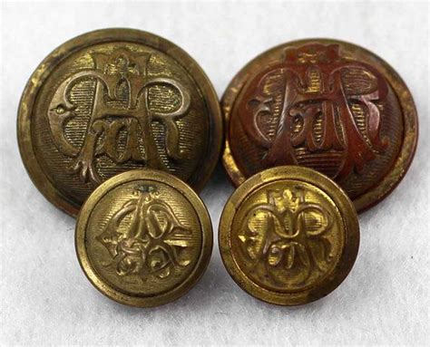 Lot Of 4 Antique Gar Civil War Buttons Grand Army Of The Republic Metal