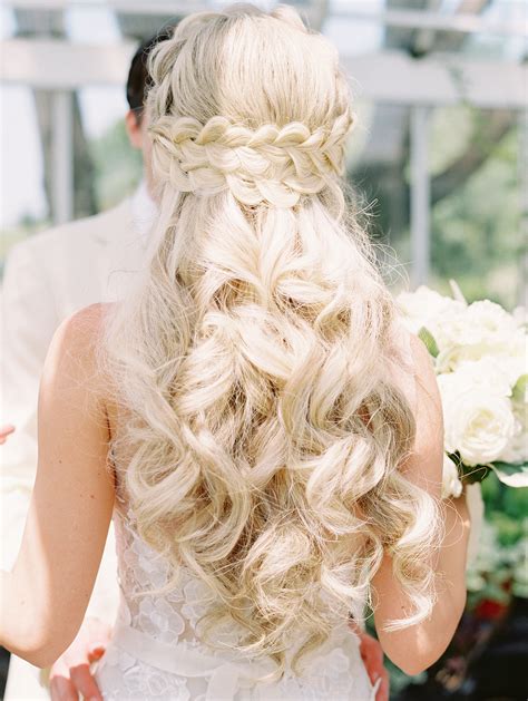 Half Up Half Down Wedding Hairstyles We Love Martha Stewart Weddings