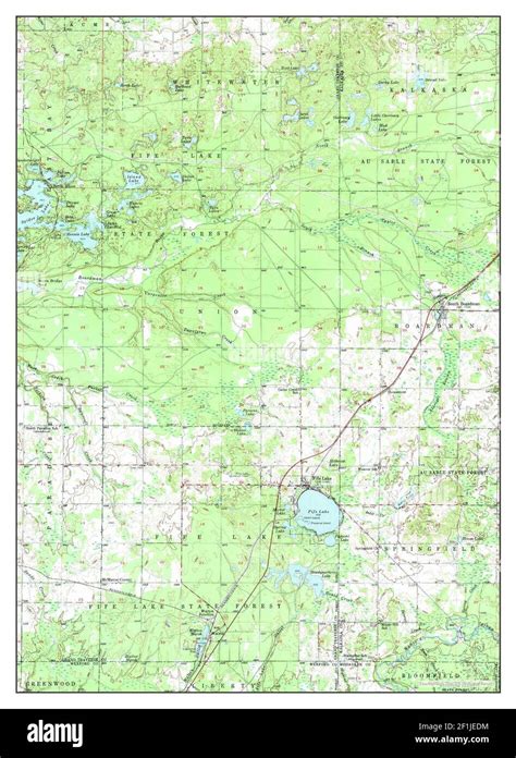 Fife Lake Michigan Map 1956 162500 United States Of America By