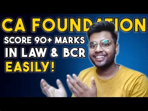 HOW TO SCORE 90 MARKS IN BUSINESS LAW BCR CA FOUNDATION DEC 2023