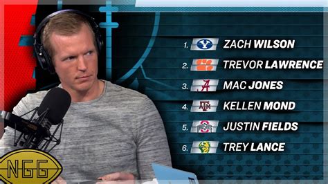 Chris Simms Quarterback Draft Rankings Youtube