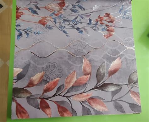 Water Resistant Gray Printed PVC Wallpaper For Wall Decor At Rs 800 Sq