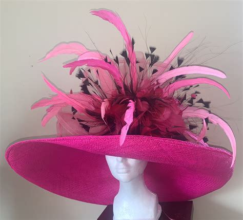 Big Pink Derby Hat Derby Hats Kentucky Derby Party Hats Kentucky