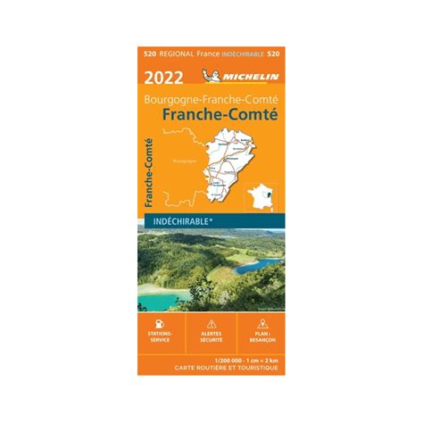 Carte régionale 520 Franche Comté Michelin Boutique de l Aventure